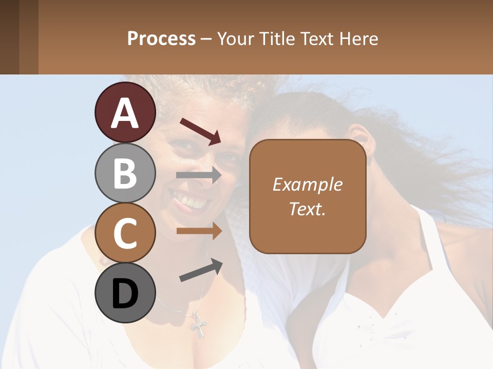 A Woman And A Child Are Smiling For The Camera PowerPoint Template