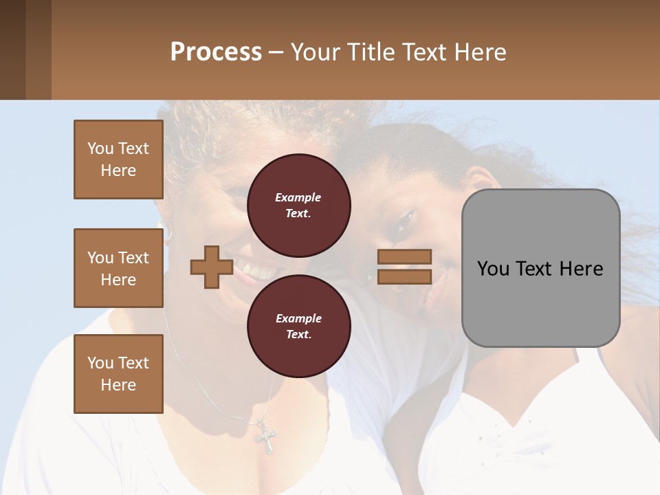 A Woman And A Child Are Smiling For The Camera PowerPoint Template