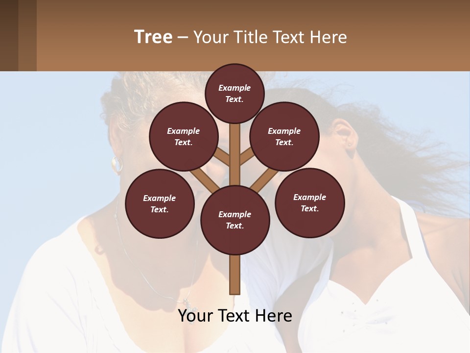 A Woman And A Child Are Smiling For The Camera PowerPoint Template