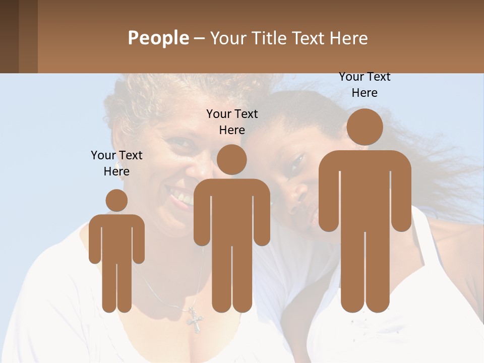 A Woman And A Child Are Smiling For The Camera PowerPoint Template