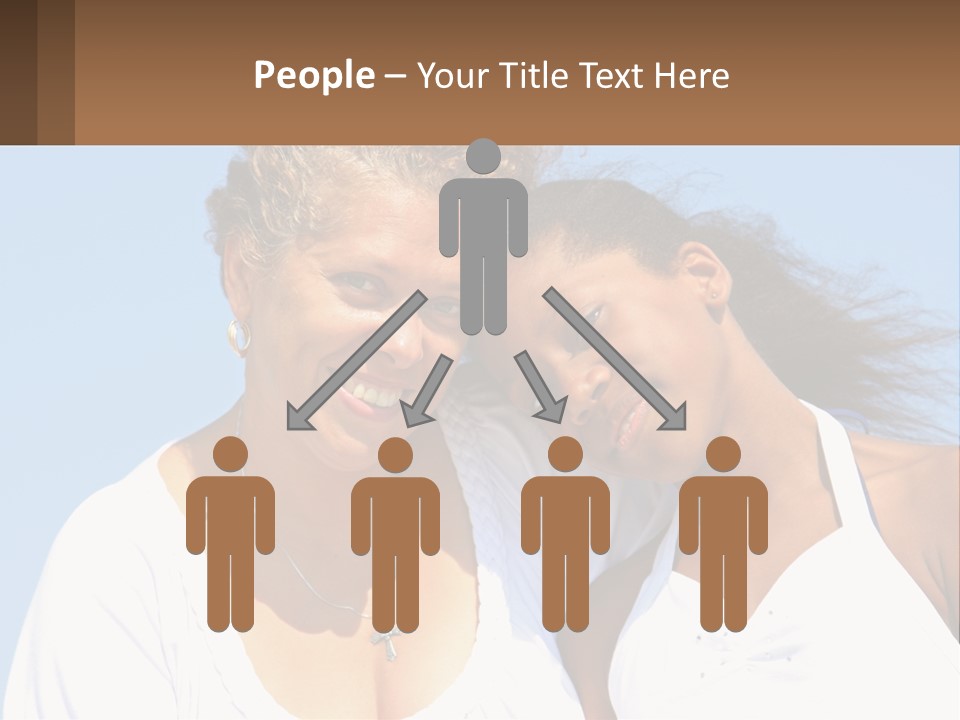 A Woman And A Child Are Smiling For The Camera PowerPoint Template