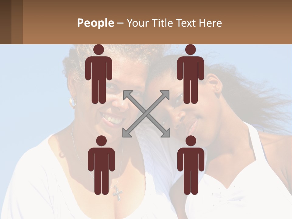 A Woman And A Child Are Smiling For The Camera PowerPoint Template