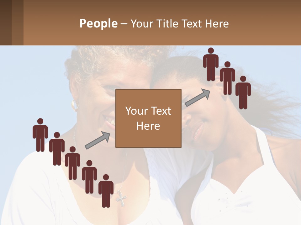 A Woman And A Child Are Smiling For The Camera PowerPoint Template