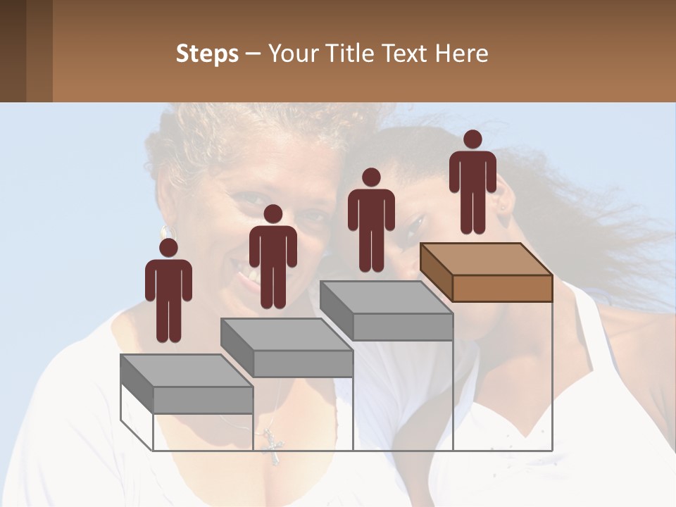 A Woman And A Child Are Smiling For The Camera PowerPoint Template