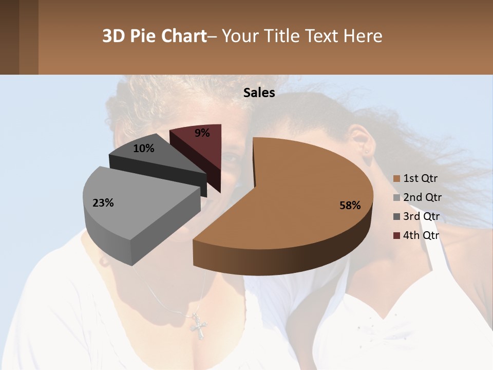 A Woman And A Child Are Smiling For The Camera PowerPoint Template
