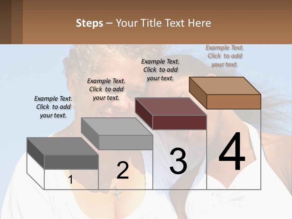 A Woman And A Child Are Smiling For The Camera PowerPoint Template
