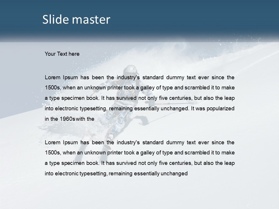 A Person Skiing Down A Snow Covered Slope PowerPoint Template