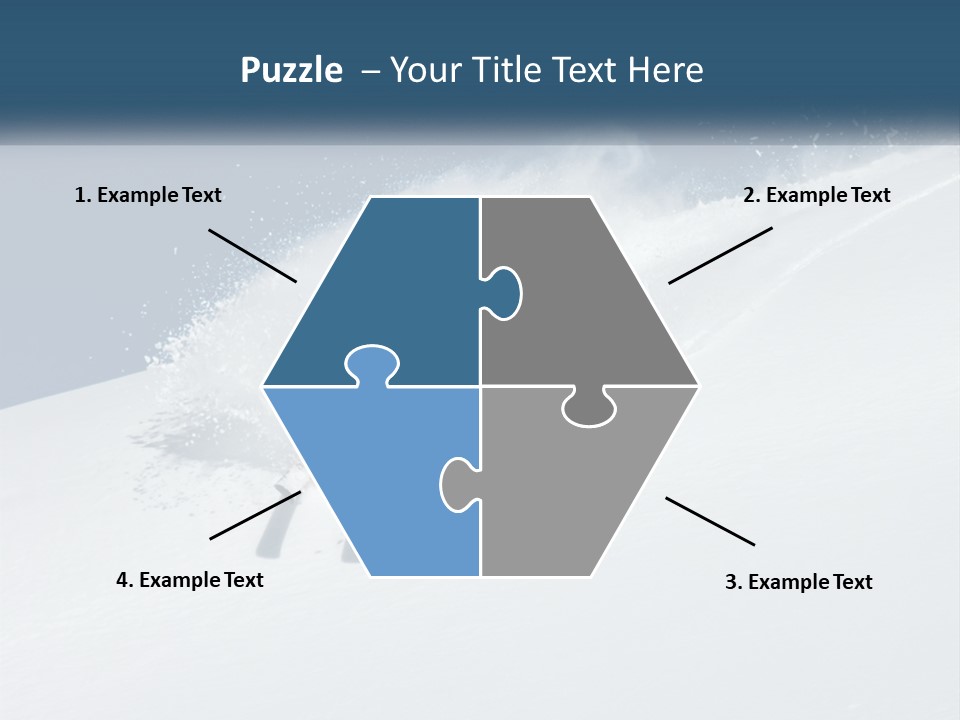 A Person Skiing Down A Snow Covered Slope PowerPoint Template