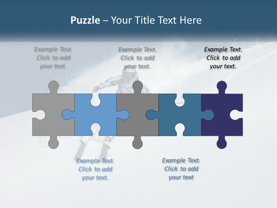 A Person Skiing Down A Snow Covered Slope PowerPoint Template