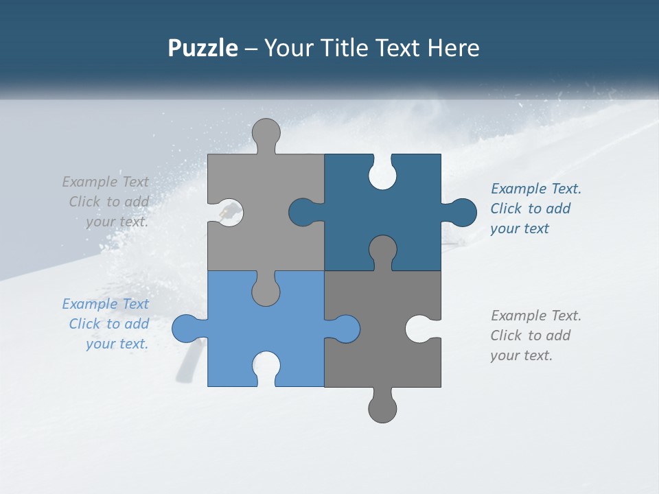 A Person Skiing Down A Snow Covered Slope PowerPoint Template