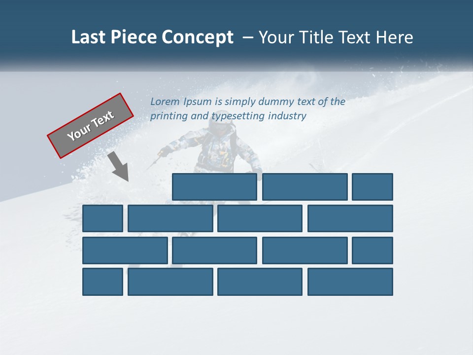 A Person Skiing Down A Snow Covered Slope PowerPoint Template