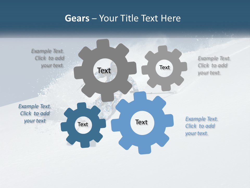 A Person Skiing Down A Snow Covered Slope PowerPoint Template