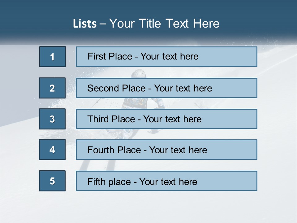 A Person Skiing Down A Snow Covered Slope PowerPoint Template