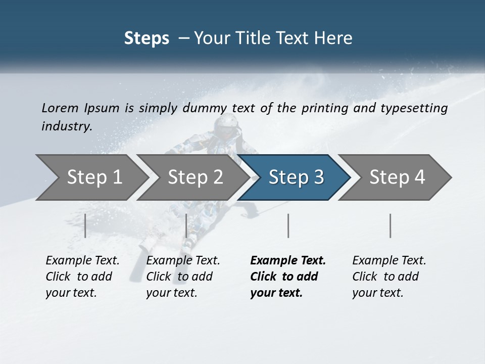 A Person Skiing Down A Snow Covered Slope PowerPoint Template
