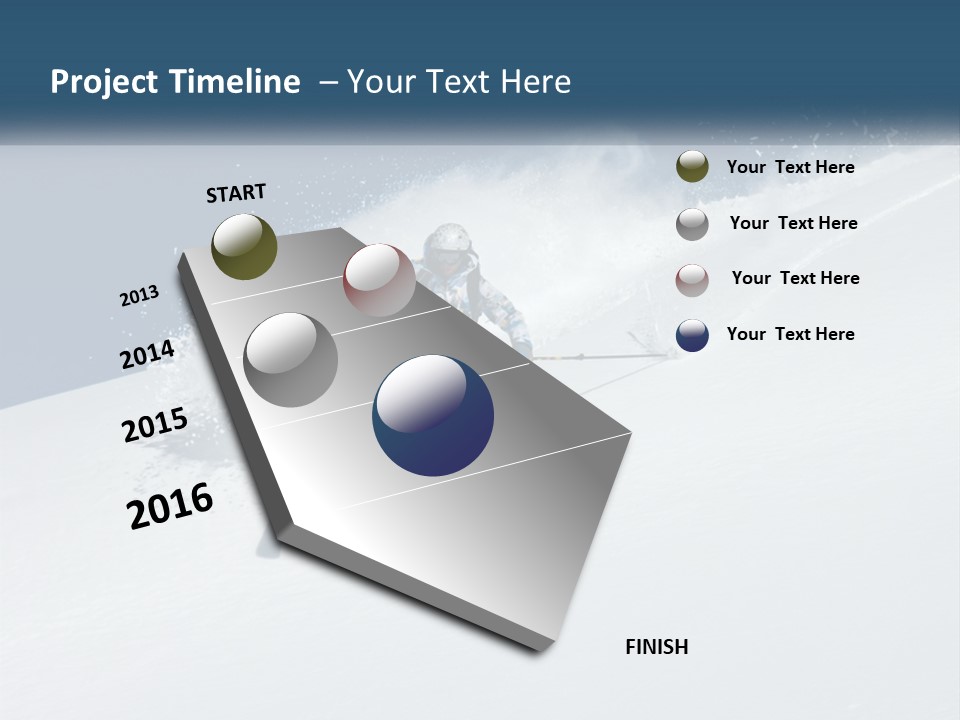 A Person Skiing Down A Snow Covered Slope PowerPoint Template