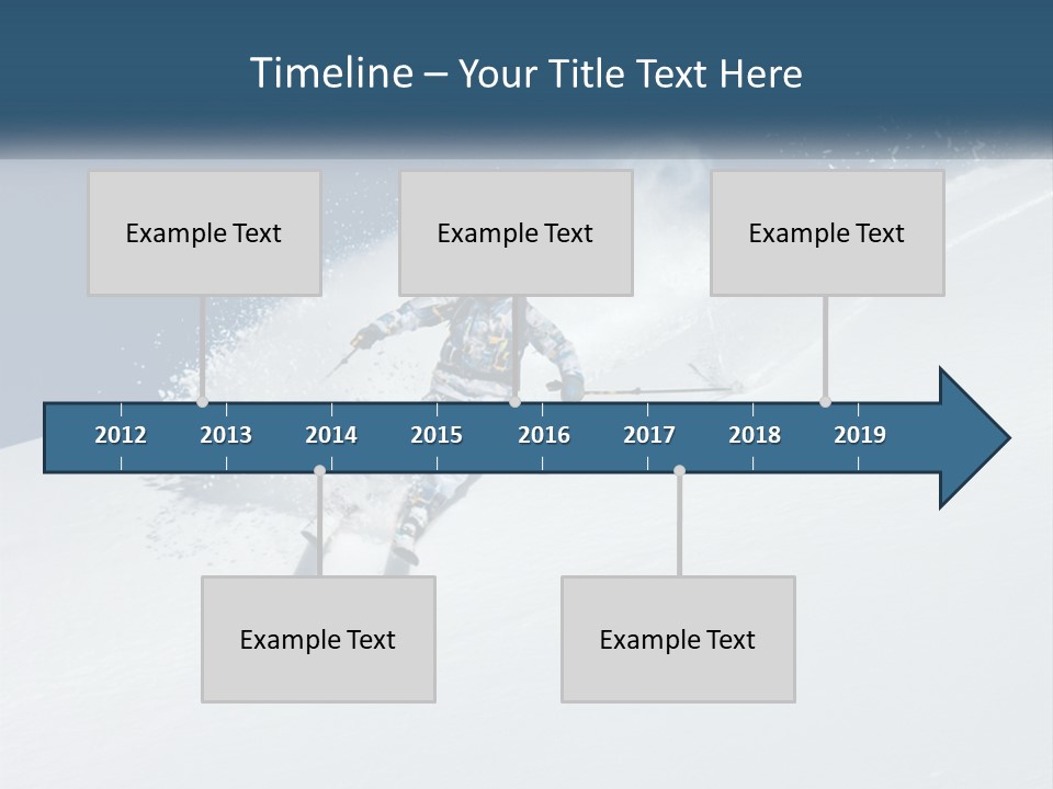 A Person Skiing Down A Snow Covered Slope PowerPoint Template