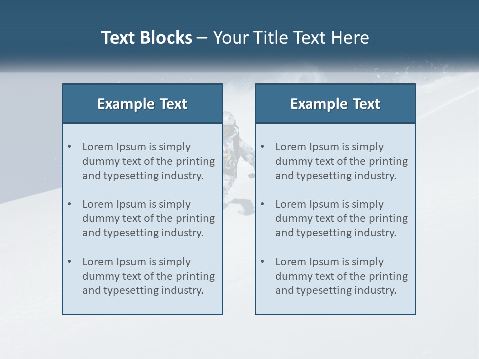 A Person Skiing Down A Snow Covered Slope PowerPoint Template