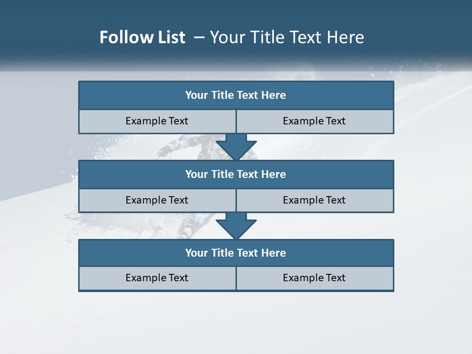 A Person Skiing Down A Snow Covered Slope PowerPoint Template