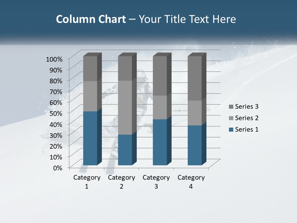 A Person Skiing Down A Snow Covered Slope PowerPoint Template