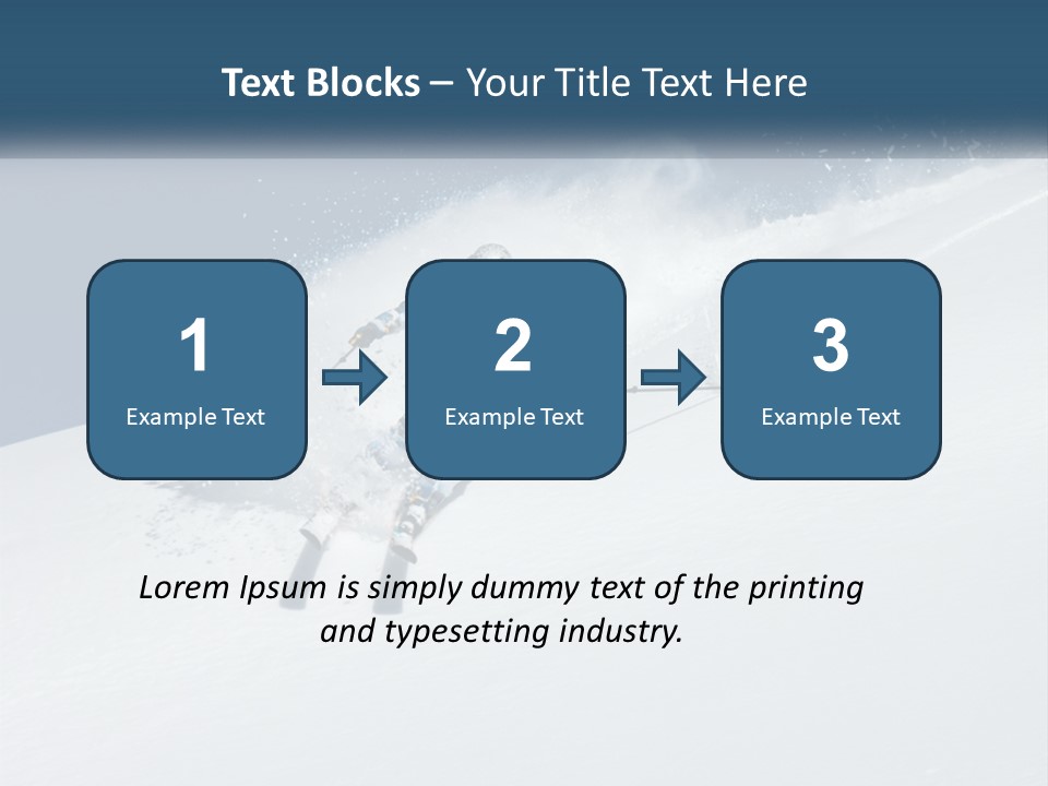A Person Skiing Down A Snow Covered Slope PowerPoint Template