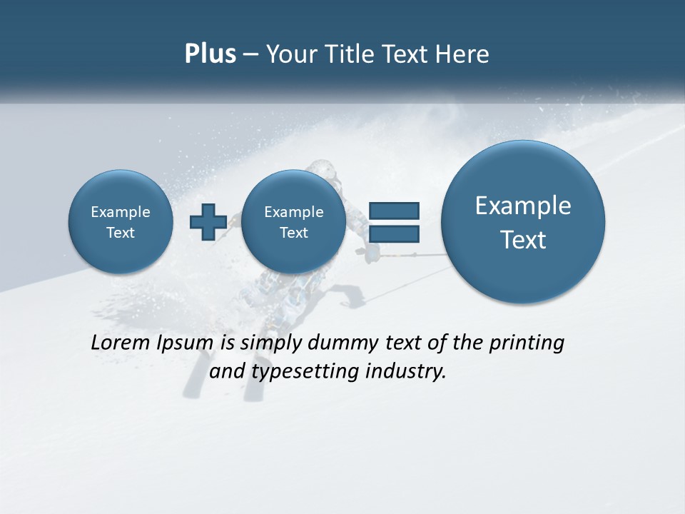 A Person Skiing Down A Snow Covered Slope PowerPoint Template