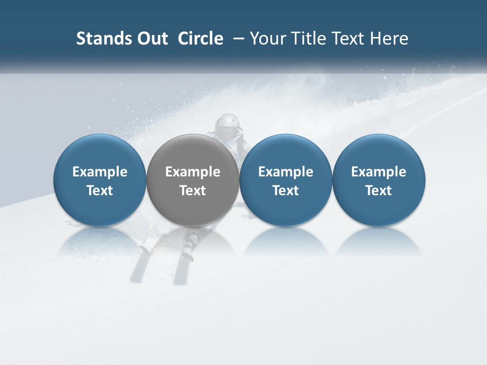 A Person Skiing Down A Snow Covered Slope PowerPoint Template