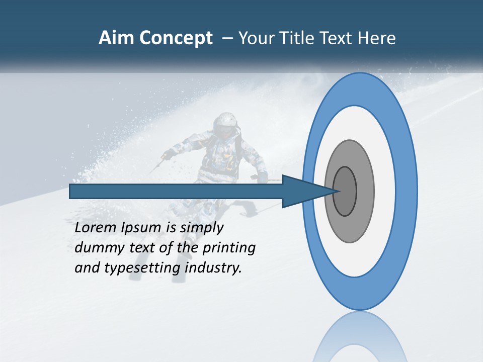 A Person Skiing Down A Snow Covered Slope PowerPoint Template