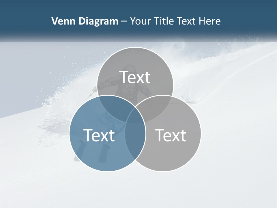 A Person Skiing Down A Snow Covered Slope PowerPoint Template