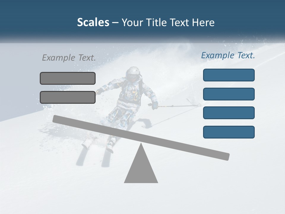 A Person Skiing Down A Snow Covered Slope PowerPoint Template