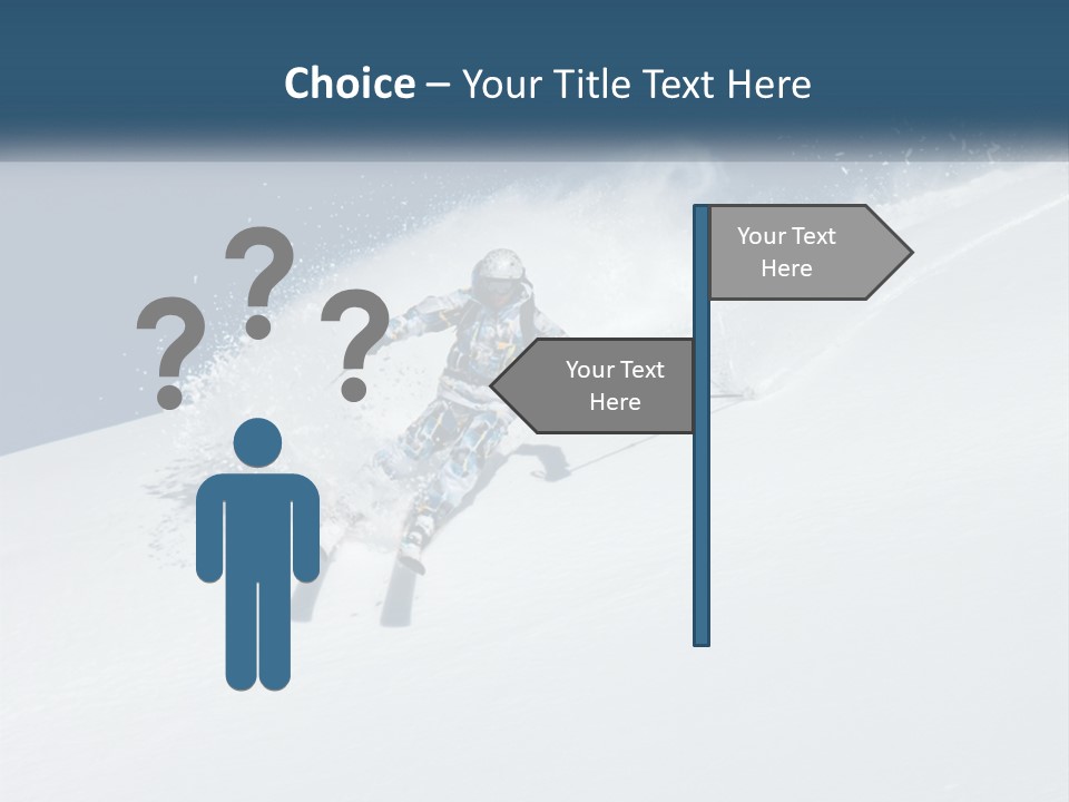 A Person Skiing Down A Snow Covered Slope PowerPoint Template