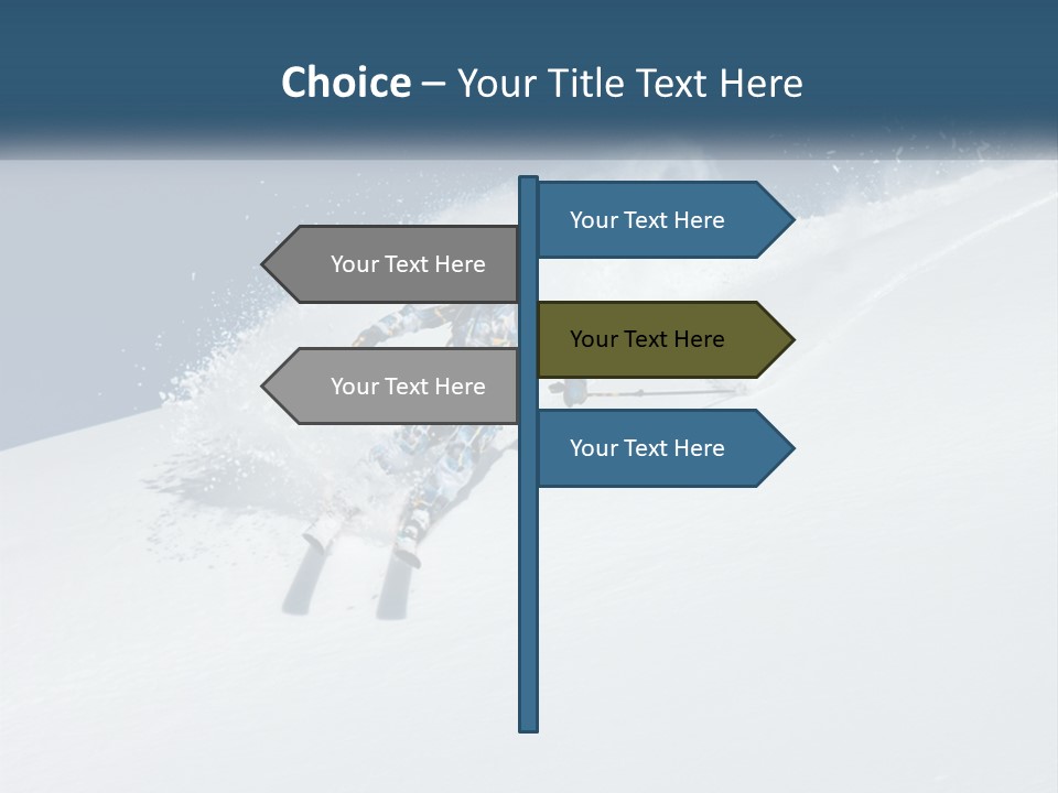 A Person Skiing Down A Snow Covered Slope PowerPoint Template