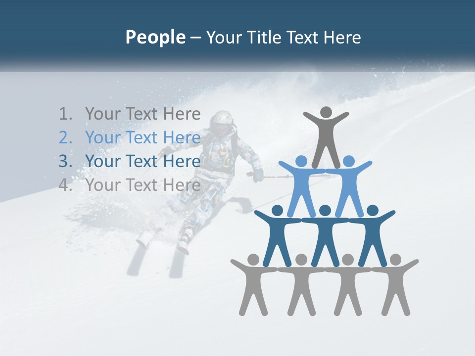 A Person Skiing Down A Snow Covered Slope PowerPoint Template