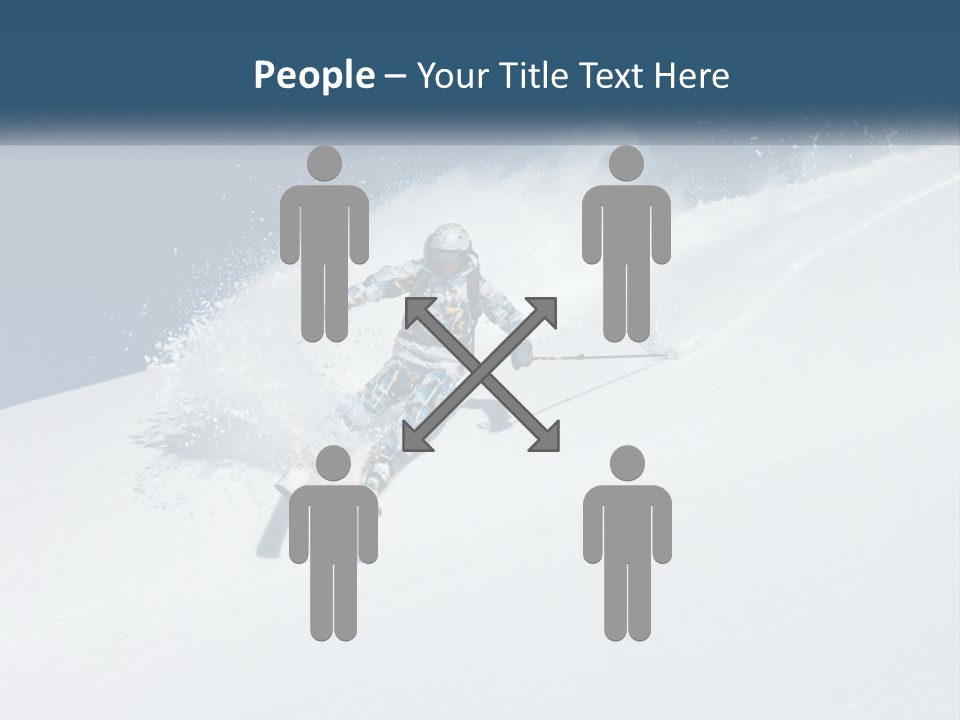 A Person Skiing Down A Snow Covered Slope PowerPoint Template