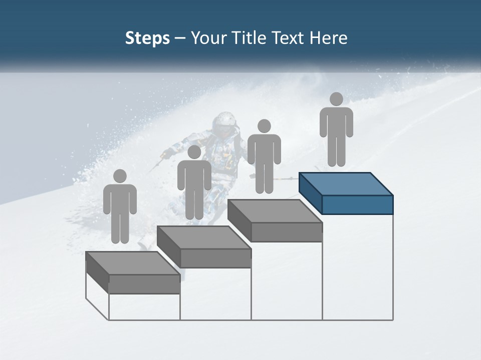 A Person Skiing Down A Snow Covered Slope PowerPoint Template