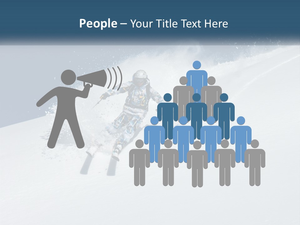 A Person Skiing Down A Snow Covered Slope PowerPoint Template