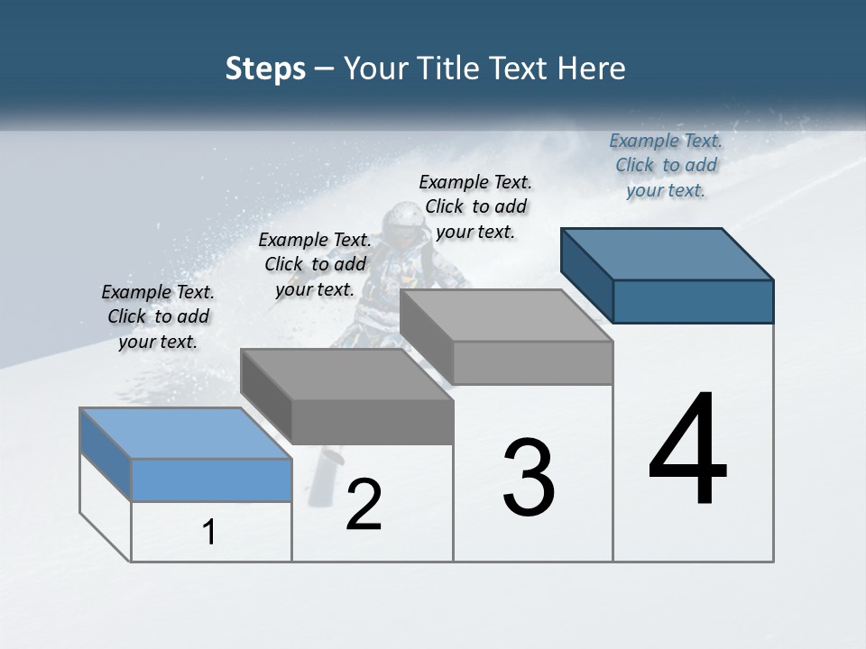 A Person Skiing Down A Snow Covered Slope PowerPoint Template