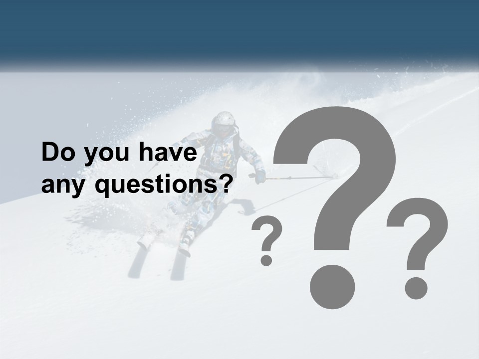 A Person Skiing Down A Snow Covered Slope PowerPoint Template