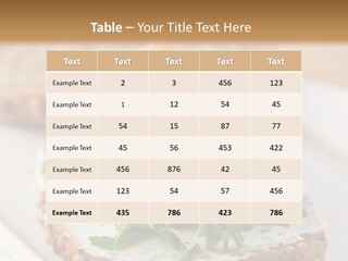 A Piece Of Bread With A Piece Of Salmon On Top Of It PowerPoint Template