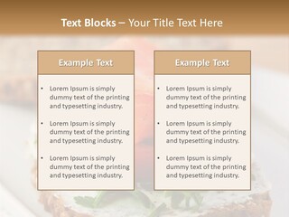 A Piece Of Bread With A Piece Of Salmon On Top Of It PowerPoint Template