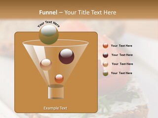 A Piece Of Bread With A Piece Of Salmon On Top Of It PowerPoint Template