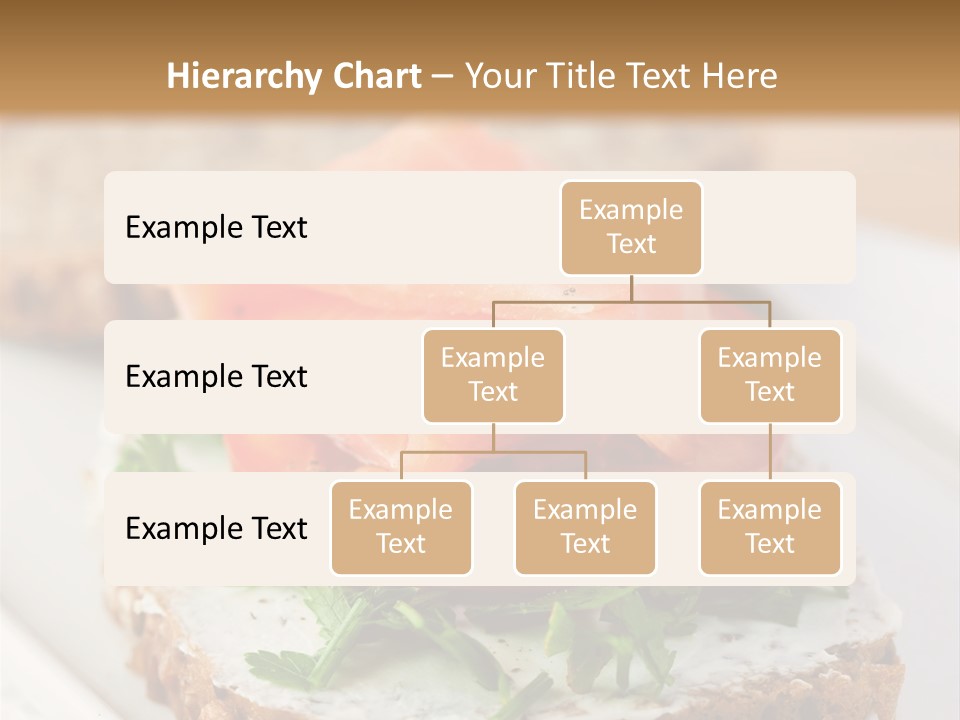 A Piece Of Bread With A Piece Of Salmon On Top Of It PowerPoint Template