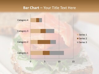 A Piece Of Bread With A Piece Of Salmon On Top Of It PowerPoint Template