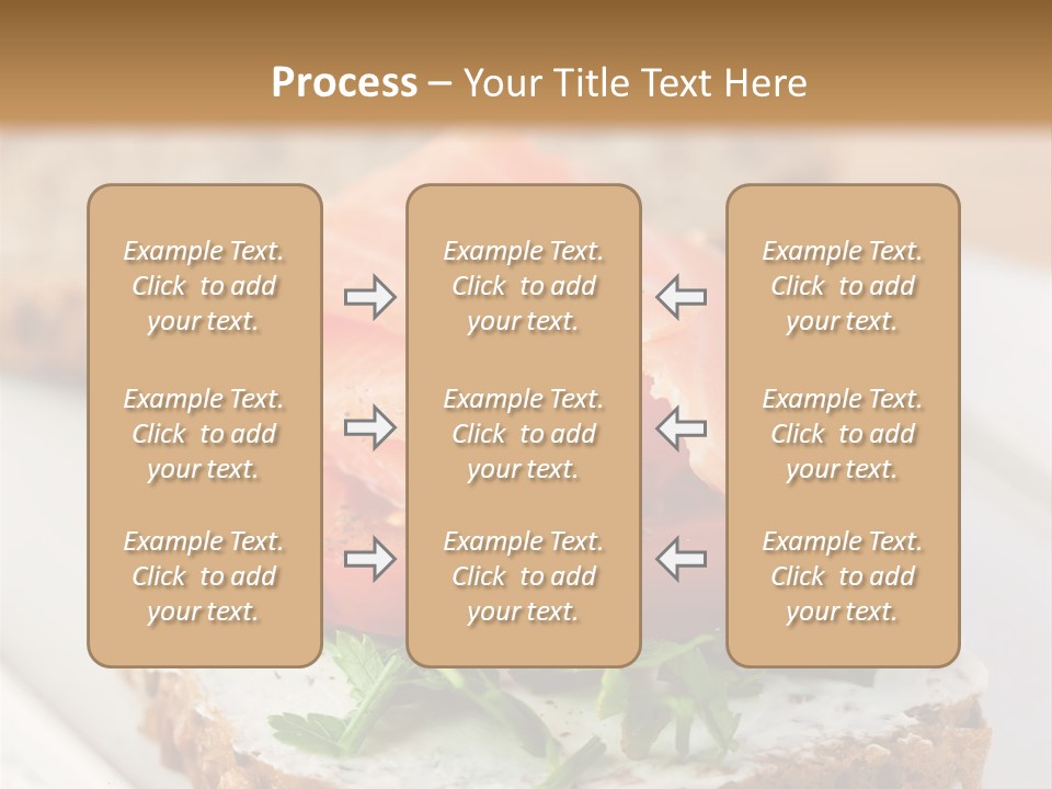 A Piece Of Bread With A Piece Of Salmon On Top Of It PowerPoint Template