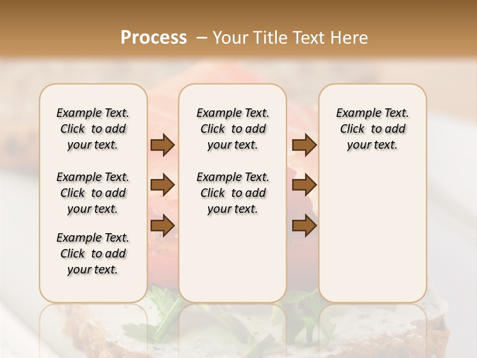 A Piece Of Bread With A Piece Of Salmon On Top Of It PowerPoint Template