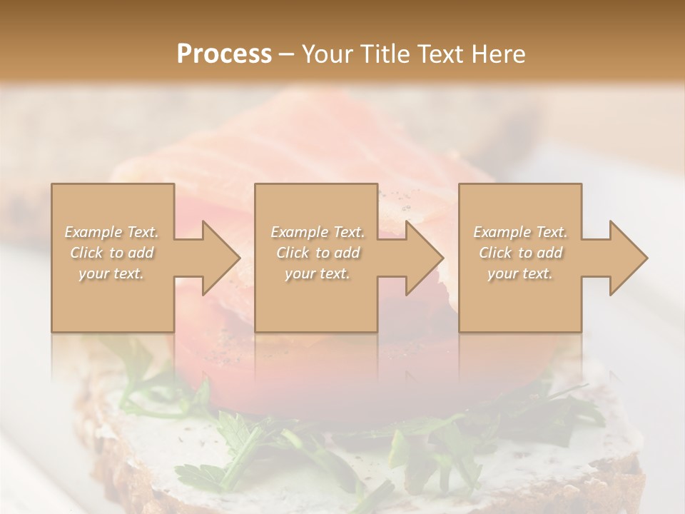 A Piece Of Bread With A Piece Of Salmon On Top Of It PowerPoint Template