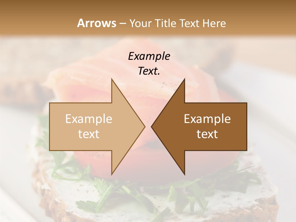A Piece Of Bread With A Piece Of Salmon On Top Of It PowerPoint Template