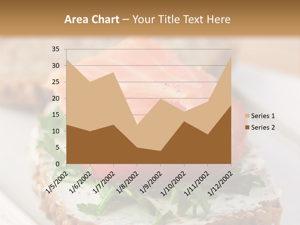 A Piece Of Bread With A Piece Of Salmon On Top Of It PowerPoint Template