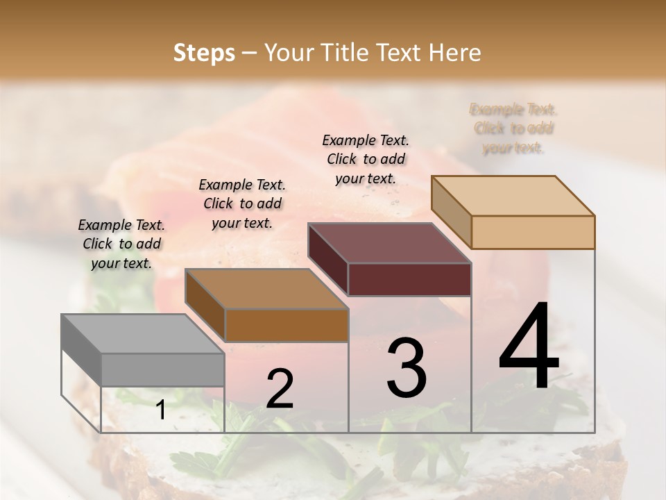 A Piece Of Bread With A Piece Of Salmon On Top Of It PowerPoint Template