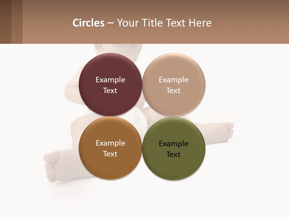 A Baby Sitting On The Ground With A Diaper PowerPoint Template