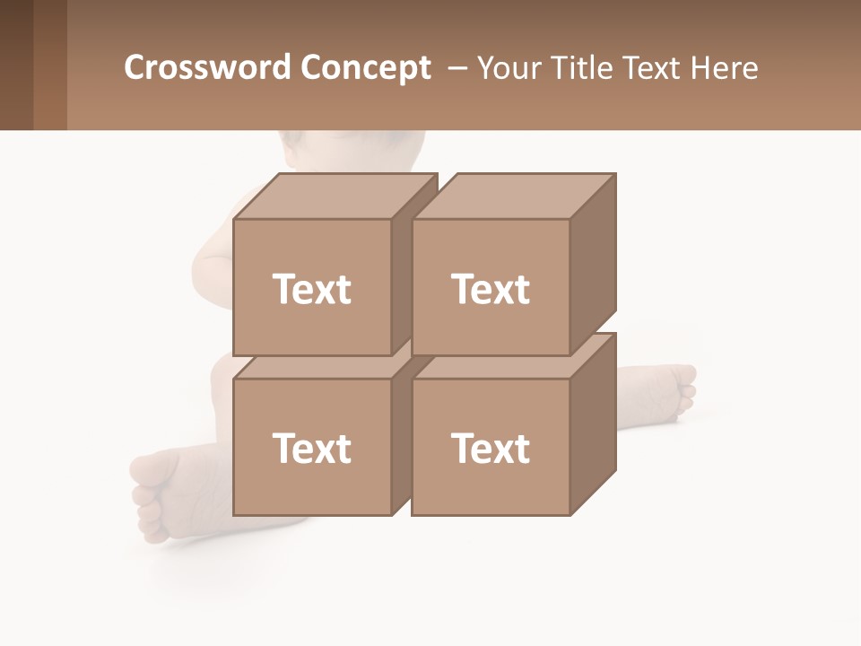 A Baby Sitting On The Ground With A Diaper PowerPoint Template